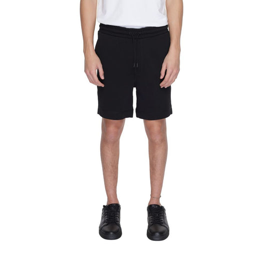 Schwarze Baumwollshorts