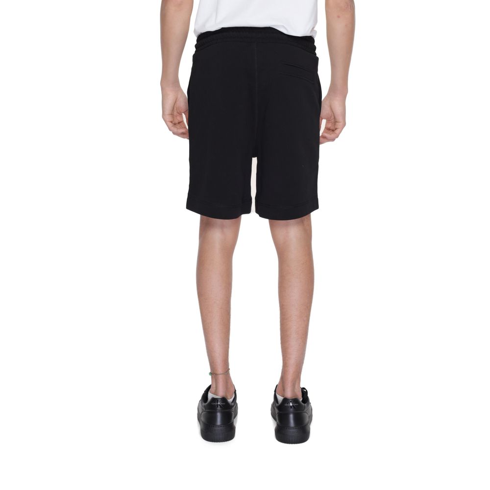 Schwarze Baumwollshorts