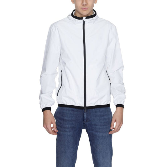 Chaqueta de poliéster blanca