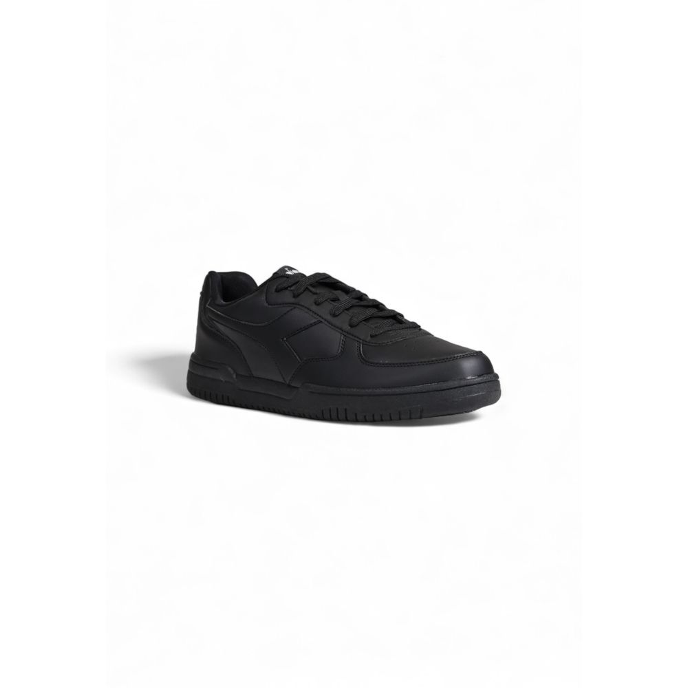 Black Synthetic Leather Sneaker