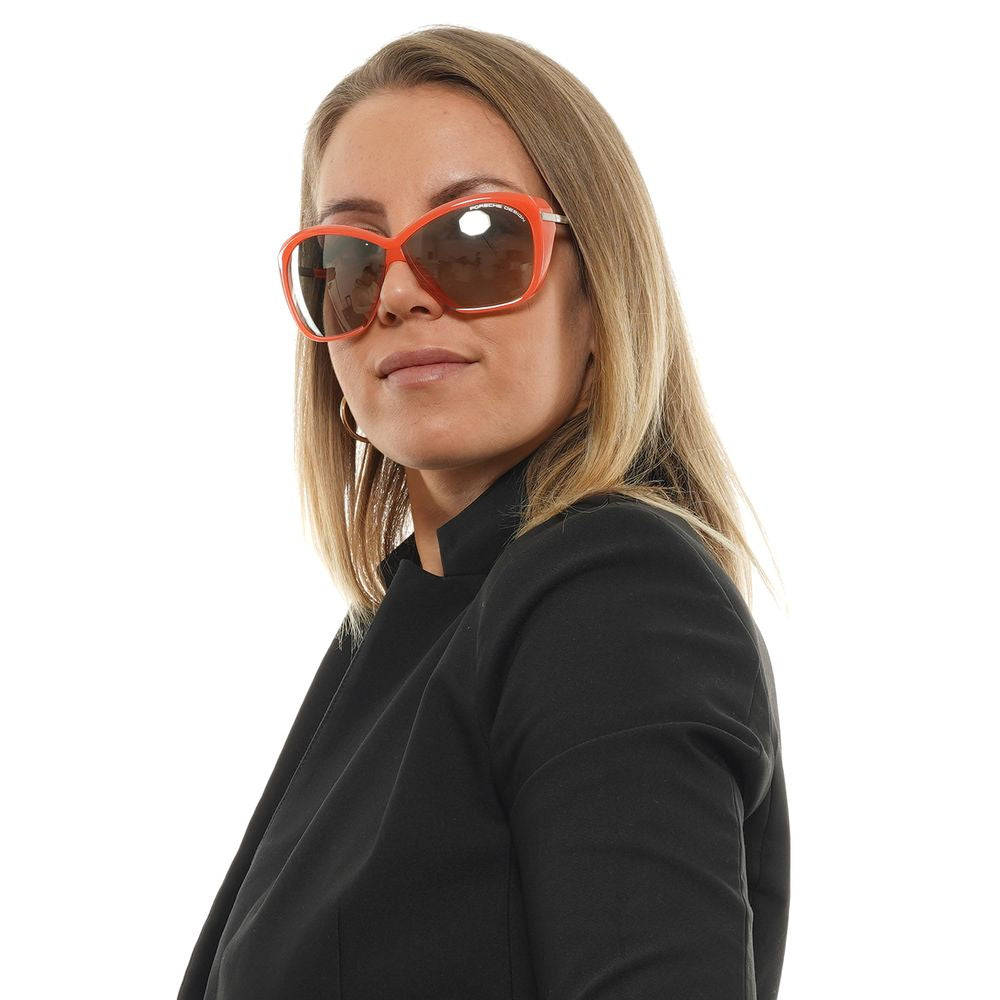 Orangefarbene Sonnenbrille für Damen