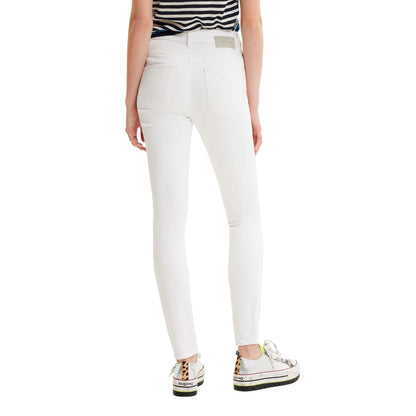 White Cotton Jeans & Pant