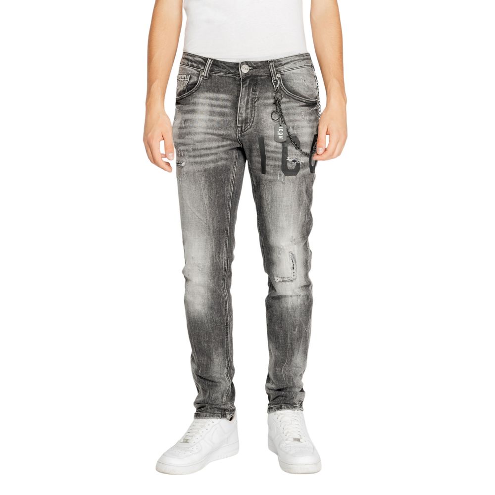 Graue Jeans und Hose aus Baumwolle