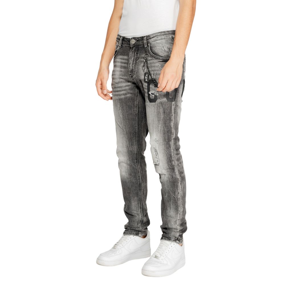 Graue Jeans und Hose aus Baumwolle