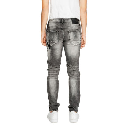 Graue Jeans und Hose aus Baumwolle