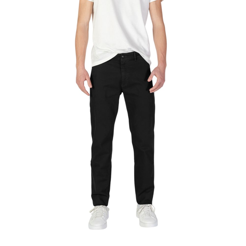 Black Cotton Jeans & Pant