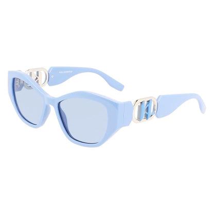 Blaue Sonnenbrille mit Spritzguss-Optik