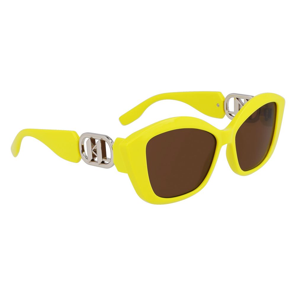 Gelbe Sonnenbrille mit Spritzguss-Optik