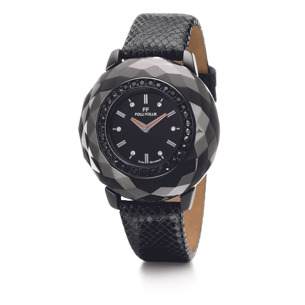 Reloj de cuero negro