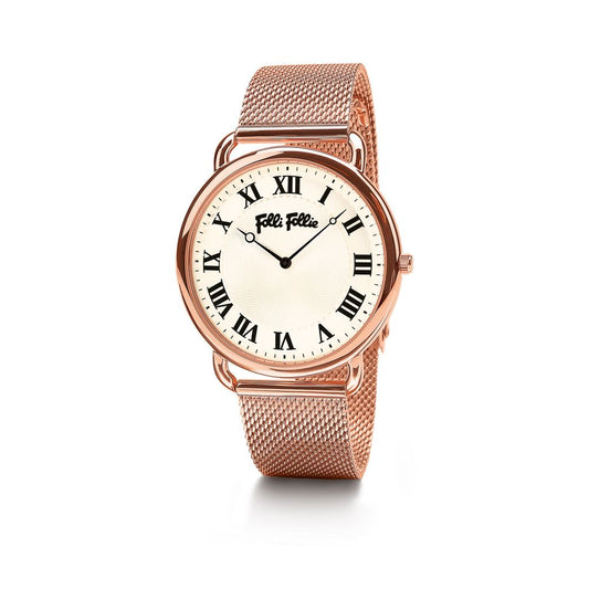 Reloj de acero en oro rosa