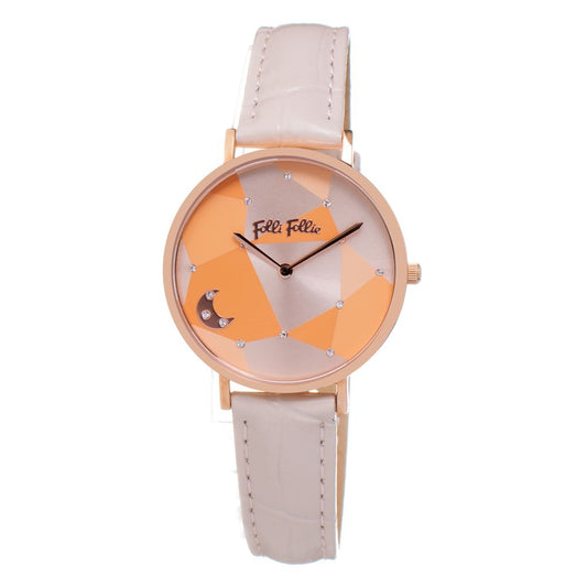 Reloj de piel beige