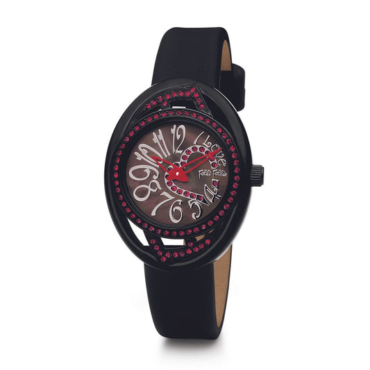 Reloj de cuero negro