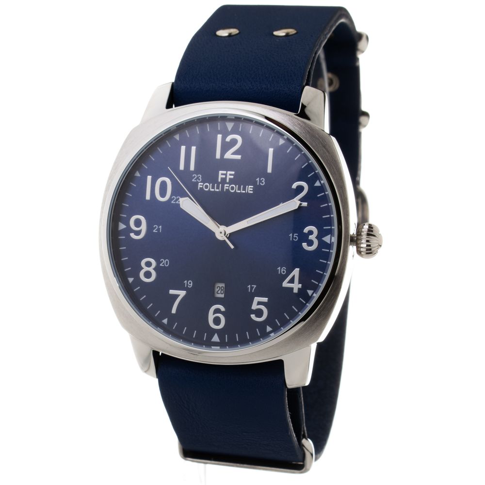 Blaue Lederuhr