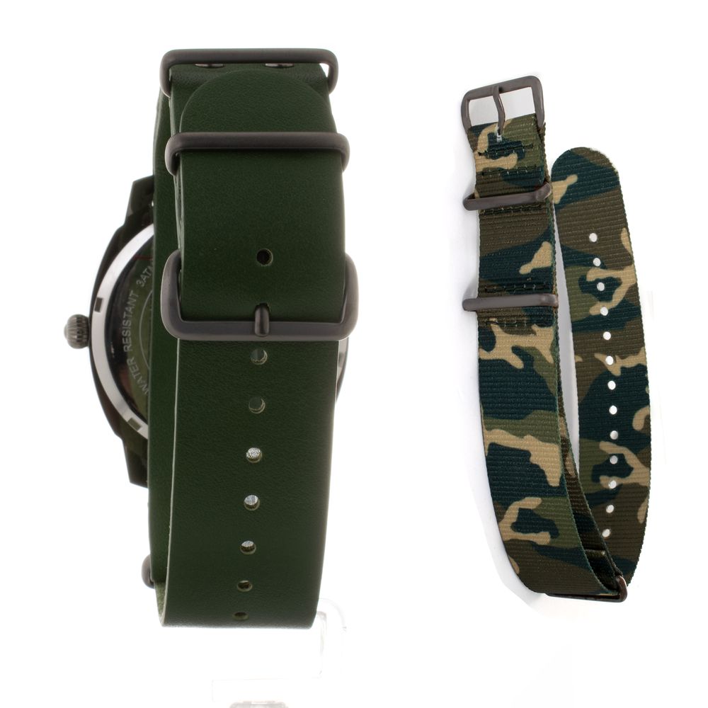 Green Leather Dress Watch