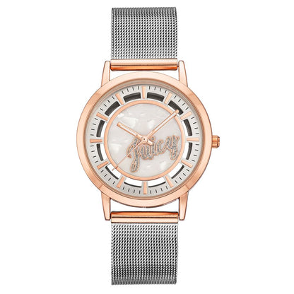 Reloj de acero inoxidable plateado