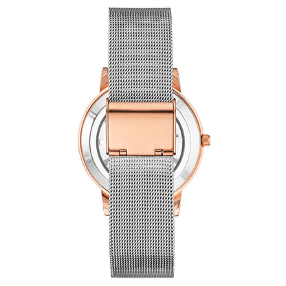 Reloj de acero inoxidable plateado