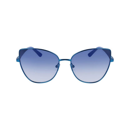 Blaue Sonnenbrille aus Metall