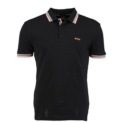 Schwarzes Poloshirt aus Baumwolle