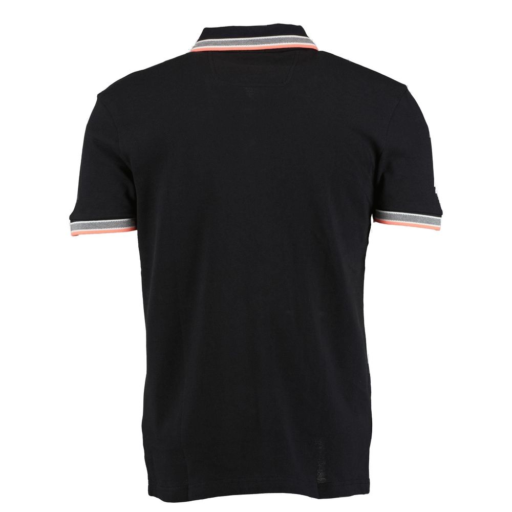 Schwarzes Poloshirt aus Baumwolle