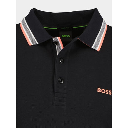 Schwarzes Poloshirt aus Baumwolle