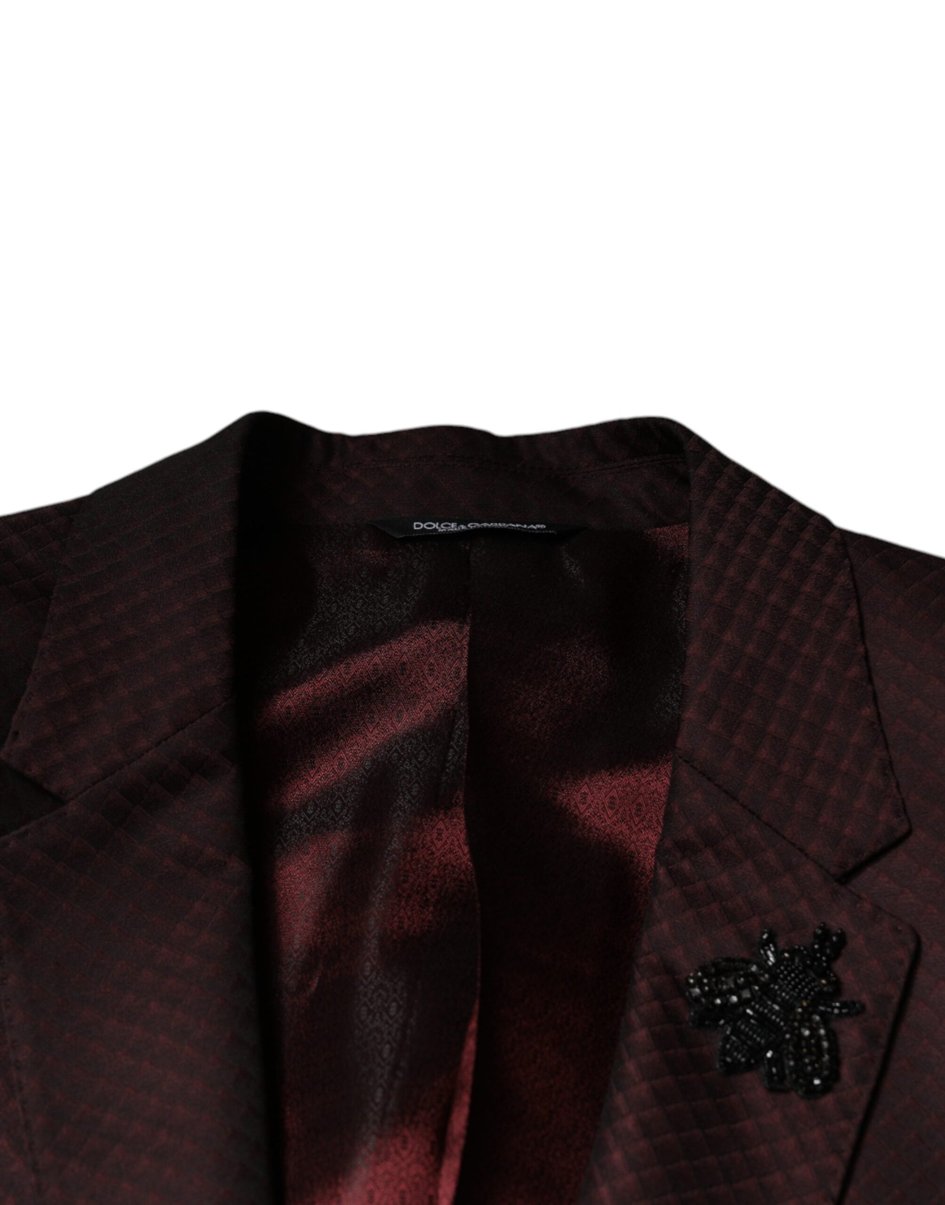 Maroon Deck Card Crown 2 Piece Formal Suit