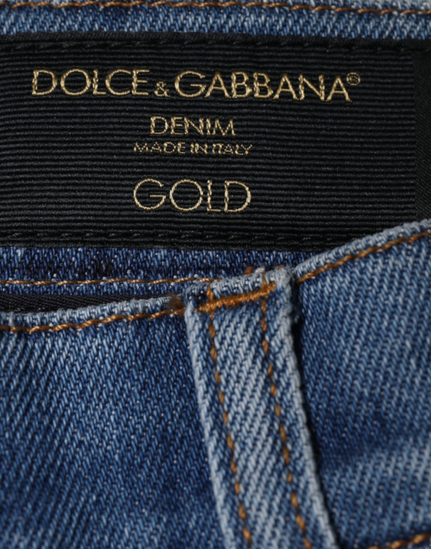 Blue Cotton Stretch Skinny Denim GOLD Jeans