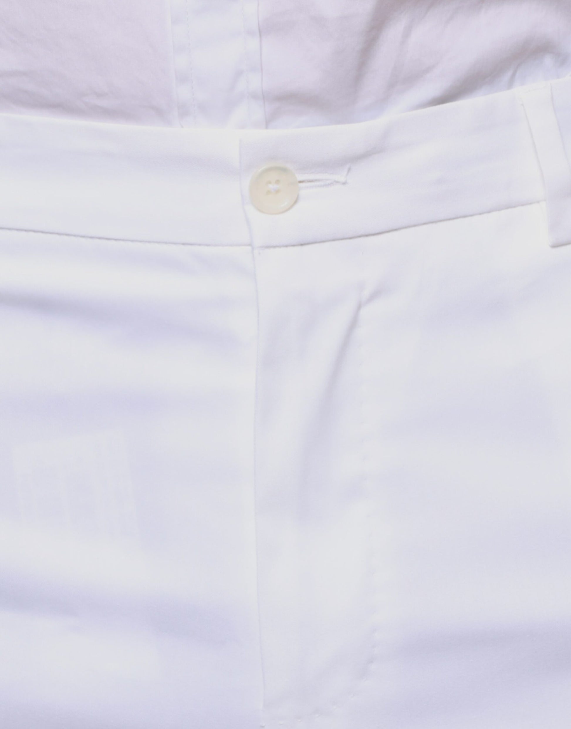 White Cotton Skinny Dress Pants