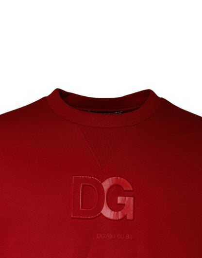 Maroon DG Logo Cotton Men Sweatshirt Sweater