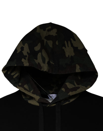 Black Camouflage Hooded Sweatshirt Sweater