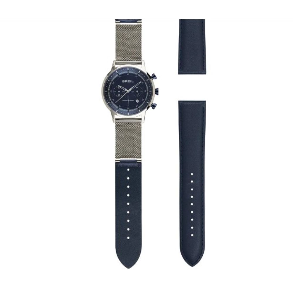 Blue Stainless Steel Watch