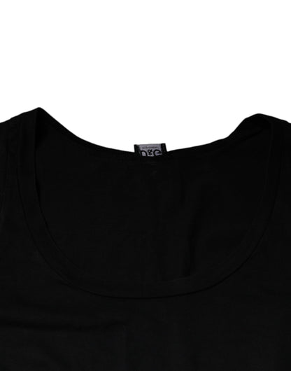 Black Cotton Tank Sleeveless Men T-shirt