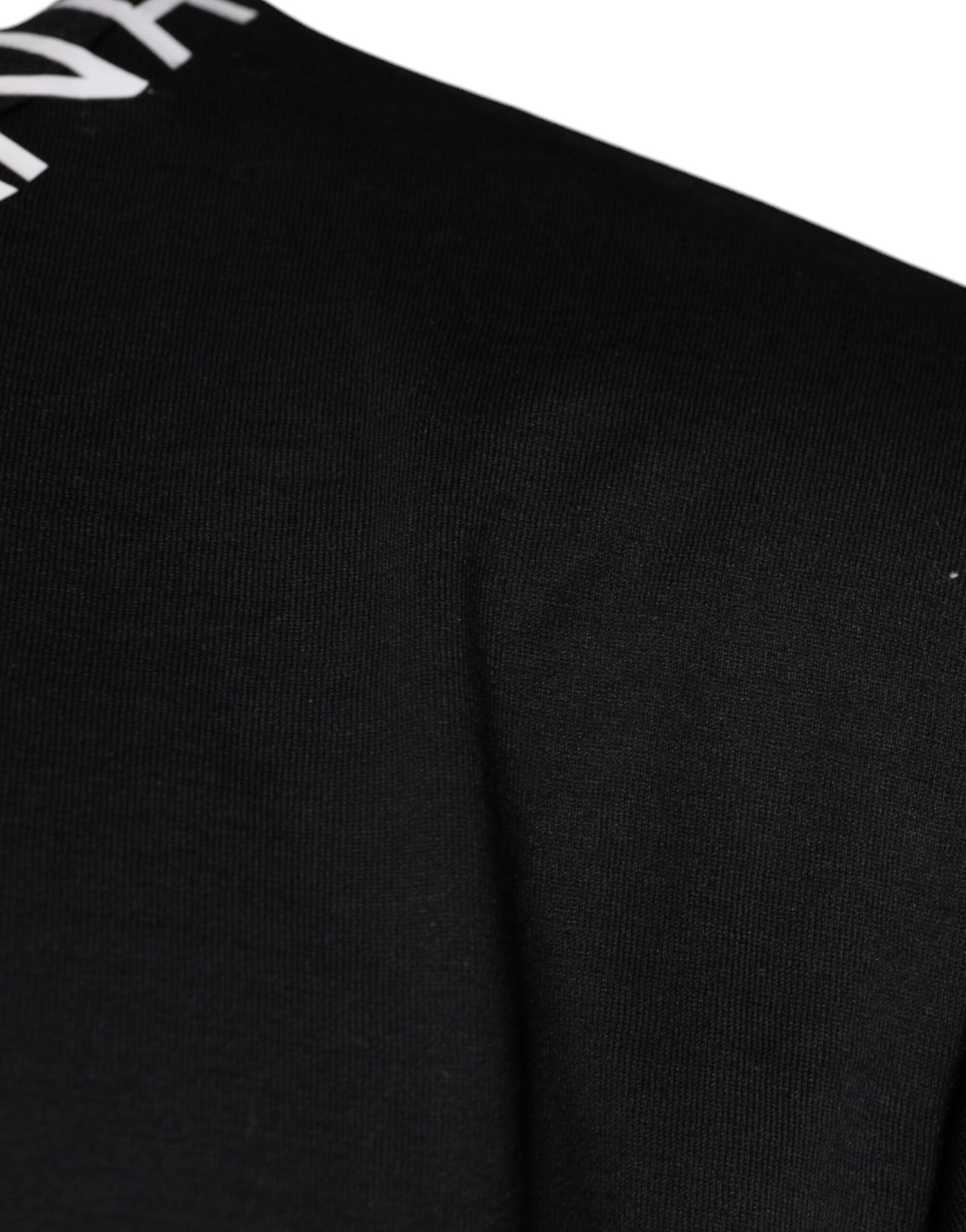 Black Logo Shorts Sleeves Crewneck T-shirt