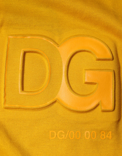 Mustard Embossed Logo Crew Neck T-shirt