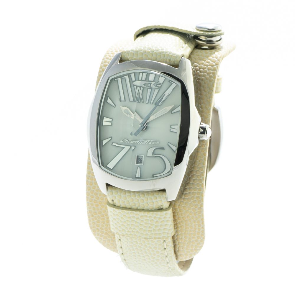 Beige Leather Watch