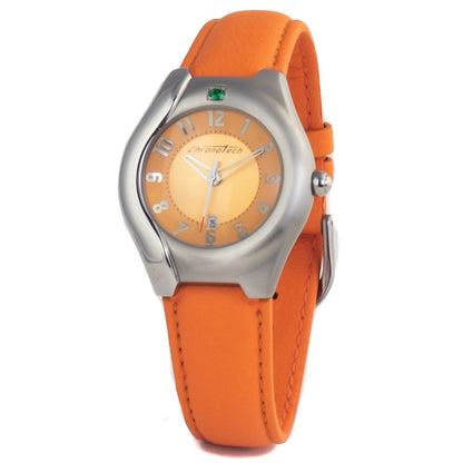 Orange Leather Watch