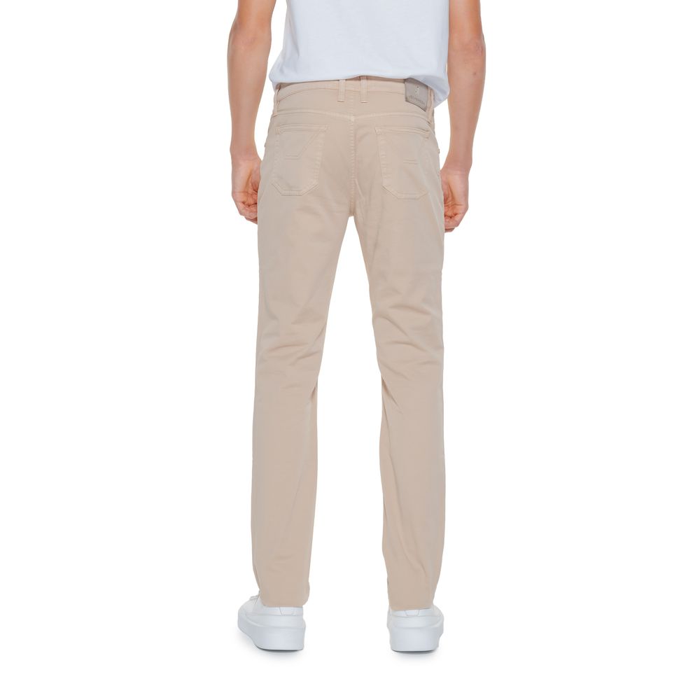 Beige Cotton Jeans & Pant