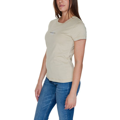 Beige Cotton Rigenerato Tops & T-Shirt