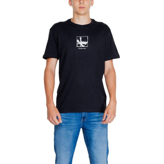 Black Cotton Rigenerato T-Shirt