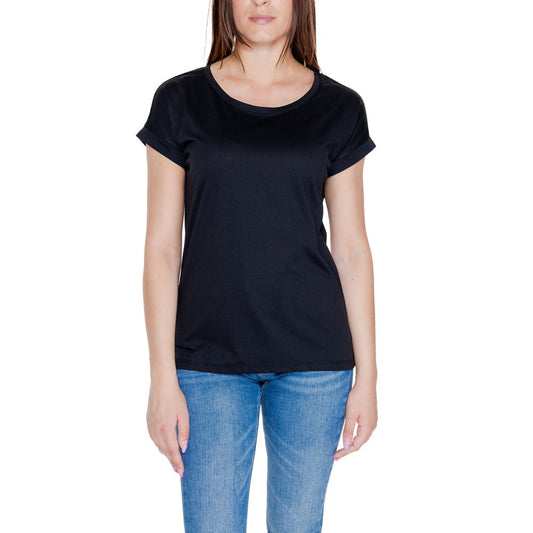 Black Cotton Tops & T-Shirt