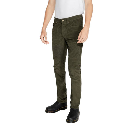 Green Cotton Jeans & Pant