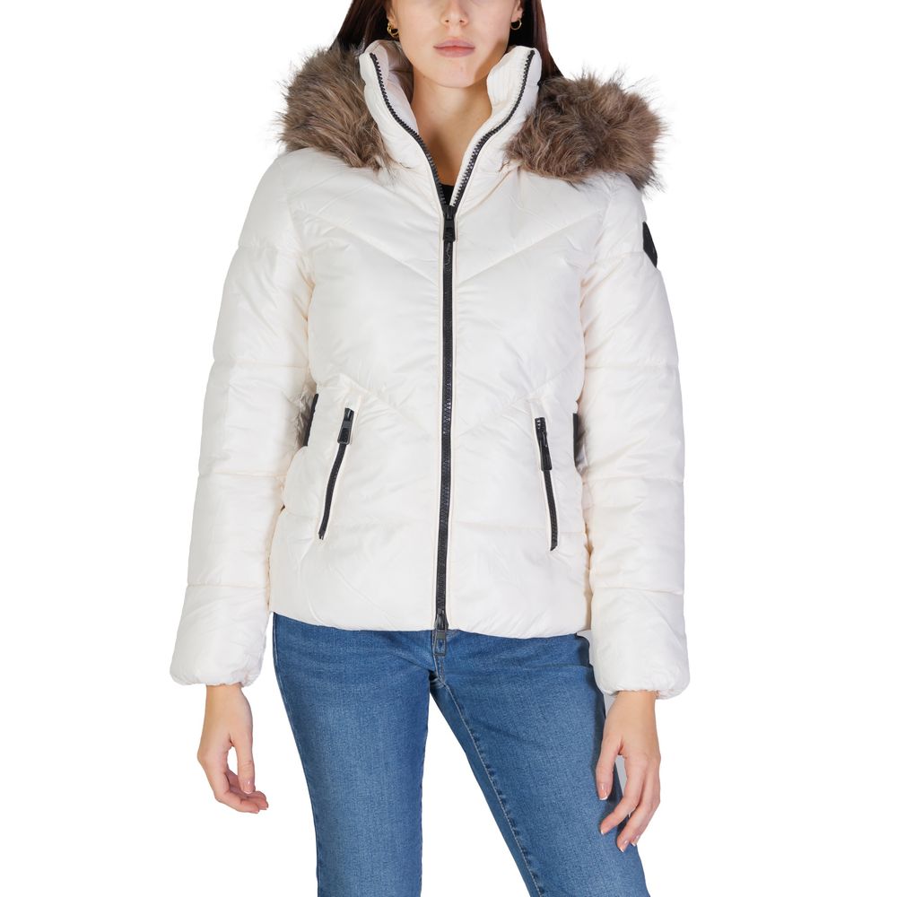 Cream Polyamide Jackets & Coat