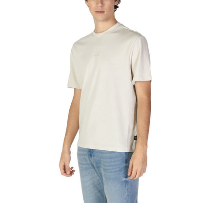 Cream Polyester T-Shirt