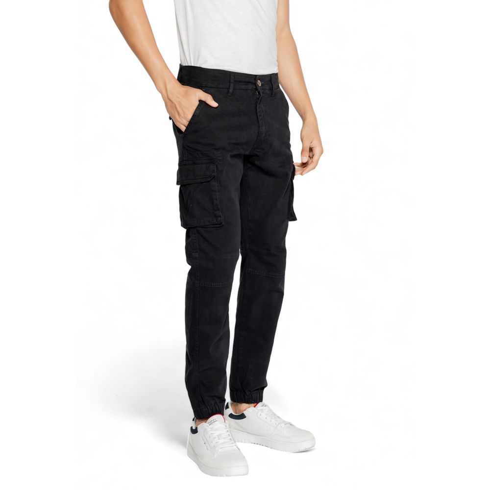 Black Cotton Jeans & Pant