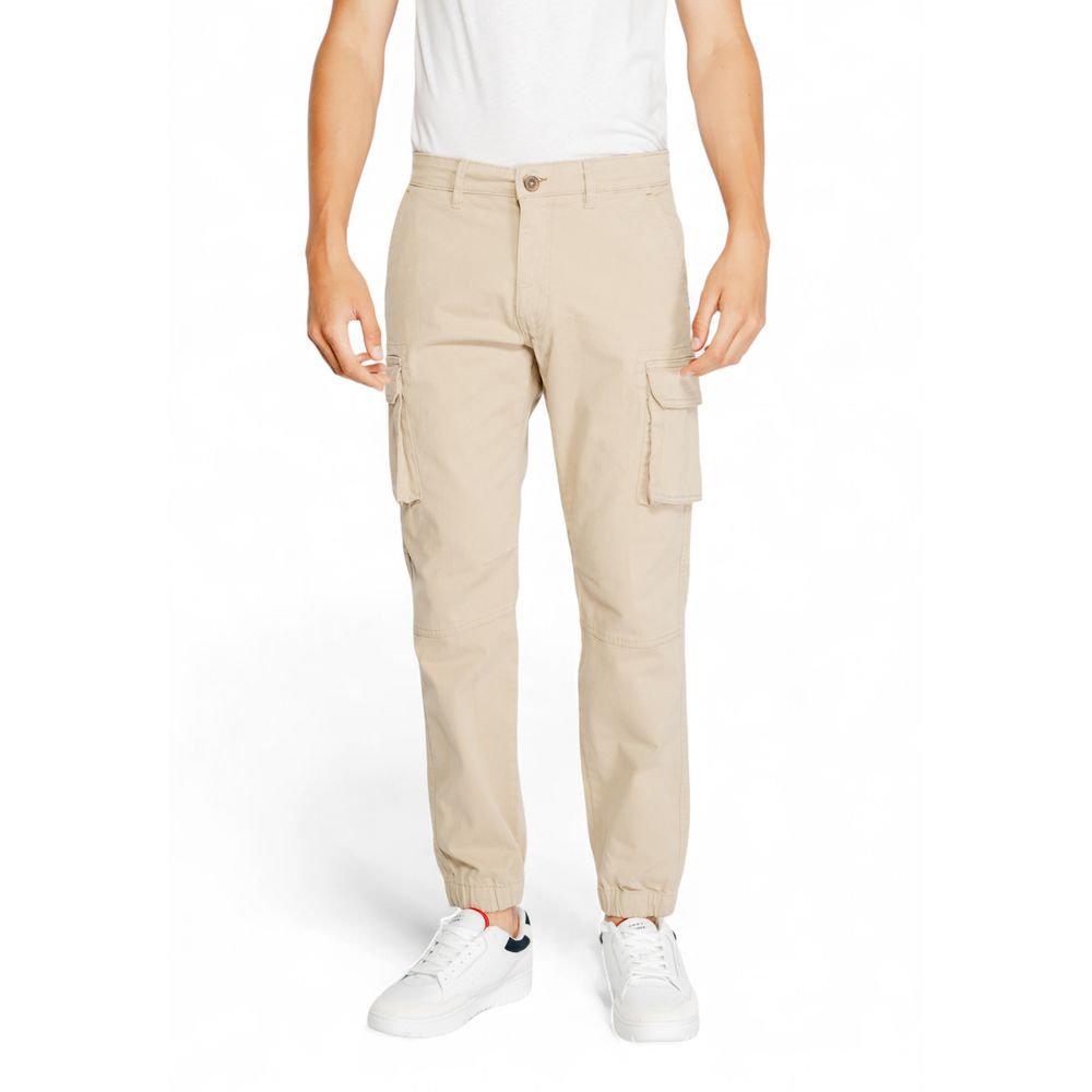 Beige Cotton Jeans & Pant