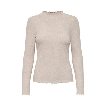 Beige Polyester Sweater