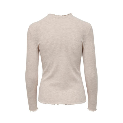 Beige Polyester Sweater