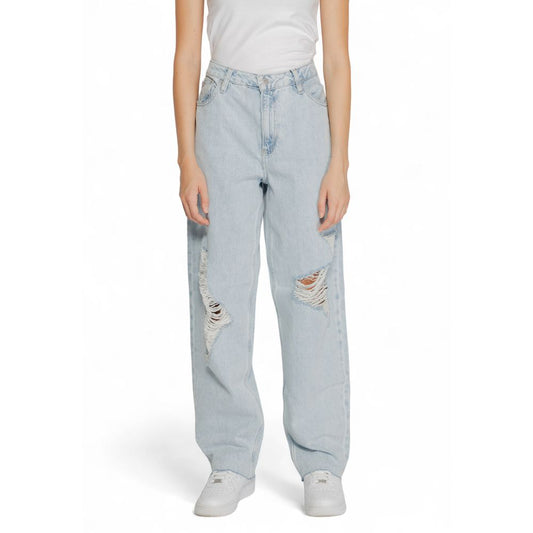 Light Blue Cotton Jeans & Pant