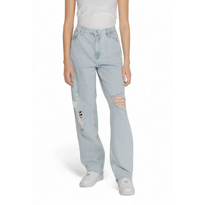 Light Blue Cotton Jeans & Pant