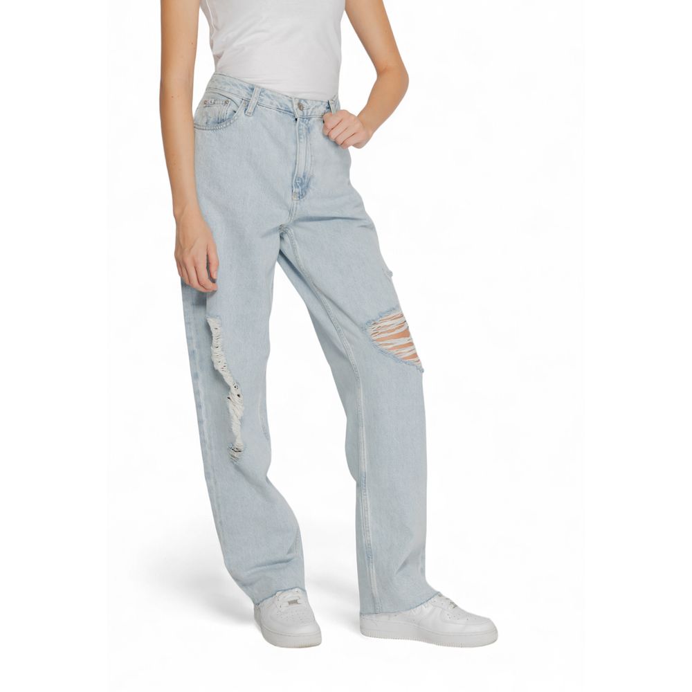 Light Blue Cotton Jeans & Pant