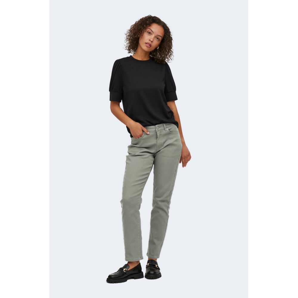 Green Cotton Jeans & Pant